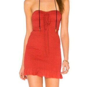 Free people intimately mini orange dress sz L Junior